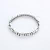 Joyería de Acero con Arte de Cadena Pulsera de Tenis de Zirconia Cuadrada Ultrabrillante Pulsera de Acero de Titanio Lujo Ligero de Alta Gama Joyería Cubo de Azúcar Francés para Mujer