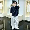 Conjunto de Camisa Polo Casual de Verano para Niños 2026 Nuevo Elegante Top de Moda Infantil y Pantalones Largos Finos Conjunto de Dos Piezas