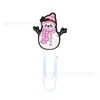 Clipes de Papel de Borracha Macia PVC Desenho Animado de Natal Formato Fofo de Rena Pintinho Clipe de Papel Marcador de Página para Diário de Estudante Presente