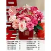 Arreglos Florales de Boda para Sala de Estar, Dormitorio, Mesita de Noche, Flores Artificiales, Jarrones de Mesa para Habitación de Boda, Decoración para la Mesa de Firma