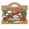 Pulseira de Natal Pulseira de Contas Transfronteiriça Boneco de Neve Árvore de Natal Velho Chifre Pulseira com Pingente de Presente Atacado