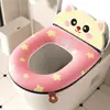 Almofada de Assento de Vaso Sanitário com Encosto para Aromaterapia, Capa de Vaso Sanitário de Couro com Desenho de Gato para Todas as Estações, À Prova d'Água e Lavável