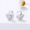 Pendientes de aguja de plata 925, temperamento no alérgico, pendientes de moda sencillos, pendientes de combinación creativa de una semana, venta al por mayor