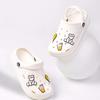 Pantuflas de Moda para Uso en Casa y Exterior, Chanclas Baotou para Niños, Nuevos Crocs de Dibujos Animados Pomerania E1217 para Niños