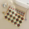 Alfombra de Piso Imitación Cachemir Estilo Retro Europeo, Alfombrilla Suave para Baño y WC, Alfombrilla Absorbente para Puerta de Entrada y Ducha