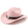 Chapéu de Cowboy Western Clássico de Camurça para Homens e Mulheres, Chapéu para Viagem ao Ar Livre, Chapéu Estilo Étnico com Aba Enrolada, Chapéu de Feltro