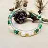 Novo Colar de Clavícula de Luxo Leve de Pérola Natural e Jade Inspirado em Vintage Único Estilo Ins