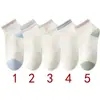 Calcetines Cortos de Colores Caramelo para Mujer de Primavera y Verano Calcetines Tobilleros de Mujer con Bloques de Color de Moda Calcetines Blancos Cortos de Verano Mayoreo