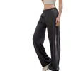 Pantalones Casuales de Pierna Ancha, Tiro Alto, Corte Delgado, con Capas de Aire, Versátiles, Cómodos, Alta Elasticidad, Transpirables, Pantalones para Mujer, Pantalones Curvos de Corte Delgado