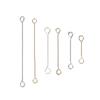 Accesorios para Joyería DIY Materiales para Bordado Hecho a Mano Paquete de 50 Agujas Doble Punta en Forma de 9 Chapadas Agujas Doble Punta en Forma de Nueve