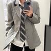 Uniforme dk para Niños Estilo Universitario Japonés Traje Gris Traje Traje Universitario Apasionado Pi Shuai Chaqueta Traje Senior Jk