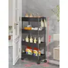 Armario Angosto de Almacenamiento para Baño para Espacio Detrás de la Puerta, Espacio del Inodoro 12cm, Carrito Móvil Ultradelgado