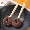 Escova de Limpeza para Panelas de Palmeira de Coco, Escova de Limpeza de Cozinha com Cabo Longo, Escova Descontaminante, Escova para Lavar Louça, Escova para Limpeza de Panelas e Tigelas, Escova para Limpeza de Fogão, Escova de Limpeza Doméstica