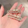Versão Coreana Design de Nicho Laço com Strass Bico de Pato Presilha de Cabelo 2024 Nova de Alta Qualidade Elegante Pequena Estilo Chanel Presilha Lateral