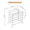 Rack de Armazenamento de Pratos Retangulares de Aço Inoxidável 304 para Loja de Churrasco Comercial Fornecimento Direto Rack de Armazenamento de Preparo de Alimentos Multicamadas