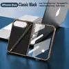 Adecuado para iPhone Duo, esta funda de teléfono electrochapada presenta un patrón de Kevlar, una ranura para bolígrafo incorporada y un protector de pantalla integrado, proporcionando protección total contra caídas.