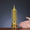 Torre Wenchang Seiko de Latón Puro Decoración de Bendición China Adornos para el Hogar Sala de Estar Oficina Estudio de Estudiante Dormitorio