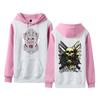 Animación de Comercio Exterior ATTACK ON TITAN Gigante de Ataque Sudadera con Capucha Estampada Color de Contraste para Parejas Holgada