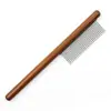 Peine para Mascotas, Peine de Dientes Finos, Peine para Pulgas, Peine para Quitar Pelo de Perros y Gatos, Peine de Madera Maciza, Peine Especial para Limpieza y Aseo de Mascotas