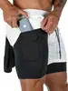 Venda Direta de Fábrica Transfronteiriço Respirável Secagem Rápida Esportivos Shorts de Camada Dupla Masculinos Marca da Moda Secagem Rápida Fitness Esportivos Shorts Masculinos Verão