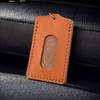 Llavero Portatarjetas de Acceso con Sensor Simple y Elegante, Portatarjetas Pequeño para Tarjeta de Autobús, Cuero Unisex con Logotipo Impreso