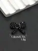 Botones Metálicos de Pajarita Incrustados con Diamantes, Decoraciones de Alto Gama para Suéteres y Abrigos, Botones Cosidos a Mano, Accesorios para Ropa, Botones Metálicos de Lujo Ligero