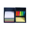 Blocos de Notas Adesivos Personalizados Coloridos para Desktop Abas Indicadoras Conjunto Flipável Caixa Papelaria Caixa de Armazenamento para Escritório Porta-Canetas Bloco de Notas