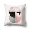 Funda de almohada de poliéster marmoleado estilo ins nórdico estampado geométrico terciopelo piel de melocotón funda de almohada para sofá de sala de estar QTH03