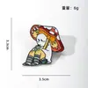 Nuevo broche de metal lindo de dibujos animados de comercio exterior, pin de insignia de aleación personalizado de moda ins japonesa para mujer