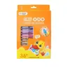 Venta al por mayor hexagonal barra de pintura al óleo pincel de arte para niños 12 colores 24 colores Escuela Primaria grafiti pintura crayón cera fabricantes