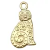 Venda Quente Transfronteiriça KC Liga de Ouro Série Animal Gato Pingentes Charms DIY Pulseira Colar Brinco Acessórios de Joias
