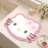 Hellokitty Tapete Absorbente de Agua de Tierra de Diatomeas para Encimera de Cocina Tapete para Mesa de Comedor Base para Dispensador de Agua Máquina de Café