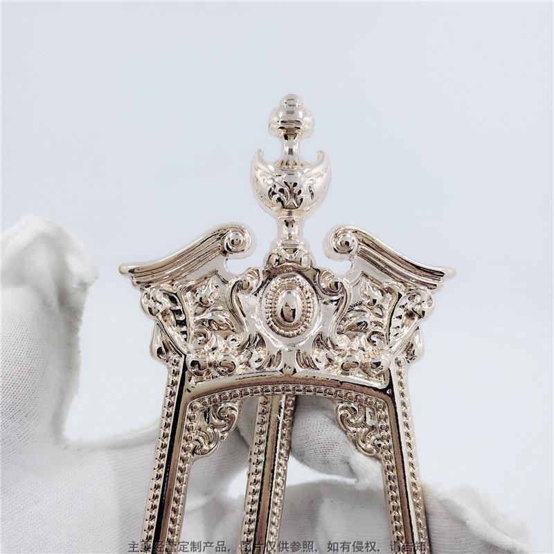 底座合金托 陶瓷装饰盘合金支架 纪念盘圆形摆件三脚架龙头架子