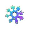 Llave copo de nieve multifuncional 18 en 1 de uso múltiple, combinación de tarjeta de herramienta, tarjeta de herramienta hexagonal de ciruela de uso múltiple