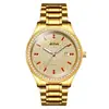 Novo Relógio Elegante Jinghong Gipsofila Suíço Aisi Original à Prova d'Água Dourado Presente-2503