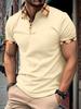 Nueva camiseta POLO de piqué pequeño para hombre de moda de solapa europea y americana transfronteriza, ajustada, para hombre, camiseta polo para hombre con combinación de colores
