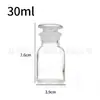 Frasco de Vidro Boca Larga Marrom 500ml Frasco de Reagente Transparente Boca Esmerilhada Selado Frasco Conta-Gotas para Reagente Frasco de Suprimentos Químicos