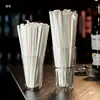 Canudos de café descartáveis, embalagem de papel branco resistente a altas temperaturas, palito misturador de chá com leite Bawangcha Yansanpin, ponta afiada 23cm