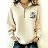 Sudadera cruzada con media cremallera y cuello medio alto, top casual para mujer conmemorativo del 250 aniversario de EE. UU., comercio exterior, Amazon Europa y América