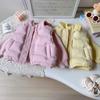 Traje de Invierno para Niñas Nuevo 2025 Sudadera con Capucha Forrada de Felpa Chaleco Engrosado Conjunto de Dos Piezas Transfronterizo