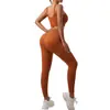 Traje de ropa de yoga sin costuras transfronterizo, sujetador deportivo de fitness, cadera, secado rápido, pantalones de fitness, traje de yoga para mujer