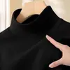 Comercio exterior transfronterizo, camisetas de manga larga para hombre y mujer con cuello semi-alto, adecuadas para otoño e invierno, se pueden usar como capa interior o como top de color liso
