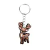 Llavero de Muñeco de Nieve Navideño Accesorios para Mochila Goma Suave de PVC Pequeños Accesorios de Regalo Colgante Personalizado DIY Colgante
