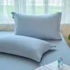 Fundas de almohada 100% algodón 48x74cm, juego de dos, para uso doméstico, funda interior individual de color liso de algodón puro para adulto