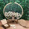 Mesa de Assinaturas Personalizada para Casamento Formato de Folha de Salgueiro Caixa de Cartões de Casamento Suporte de Exibição Livro de Assinaturas para Mesa Festa de Aniversário Quadro de Assinaturas