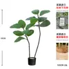 Árbol de Caucho Planta Verde Decoración de Pie para Sala de Estar Interior Planta Artificial Grande en Maceta Planta Falsa Árbol Decorativo Flor
