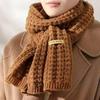 Chal para Mujer en Otoño e Invierno, Bufanda de Cuello Cálida tipo Pulóver, Chal de Punto de Cuello Alto para Hombros, Estilo Coreano, Elegante Chal Bufanda Dividida