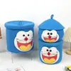 Cesta de Almacenamiento de Hilo de Algodón de Dibujos Animados Doraemon Gran Capacidad Tejida con Tapa para Organización del Hogar Caja de Almacenamiento de Juguetes y Snacks Hecha a Mano