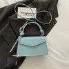 2026 Bolso Pequeño Cuadrado Portátil Casual Elegante Estilo Coreano Nicho Bolso de Hombro Único Color Sólido Moda Alto Valor Bolso Cruzado
