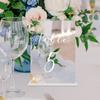 BT302 tarjeta de mesa acrílica rectangular en blanco transfronteriza número de mesa para boda tarjeta de mesa DIY tarjeta de asiento personalizada